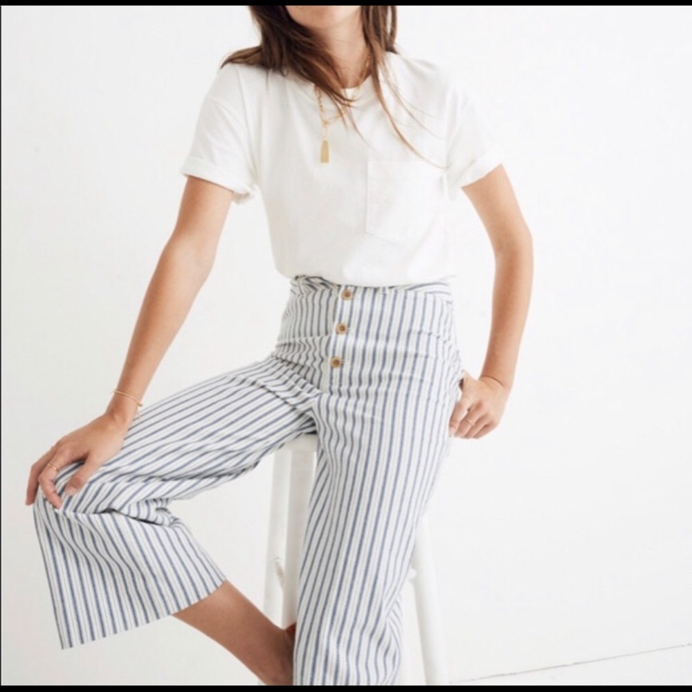 Wide Leg Emmett Striped Pants